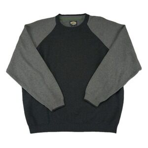 Tommy Bahama Sweater Men's XL 46" Gray Long Sleeve Knit Shirt Jumper Grey Crew